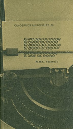 Imagen de archivo de El orden del discurso. a la venta por Librera y Editorial Renacimiento, S.A.