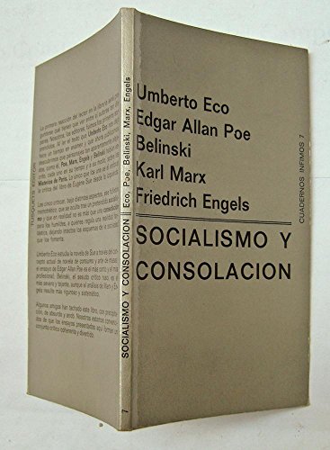 9788472235076: Socialismo y consolacin: 7 (Cuadernos Infimos)