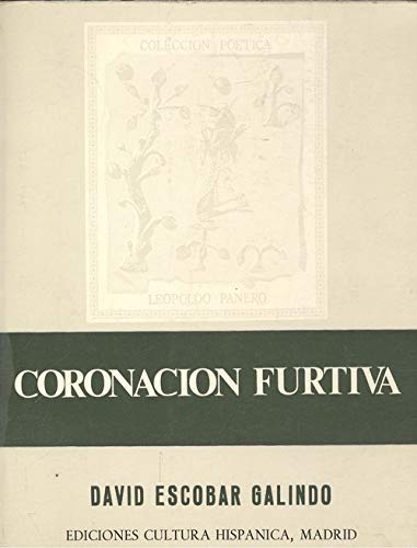 Beispielbild fr Coronacin Furtiva zum Verkauf von Libros Tobal
