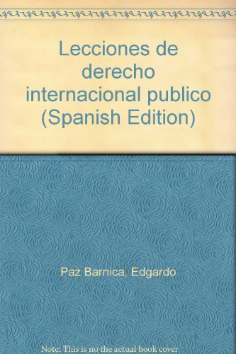 Imagen de archivo de Lecciones de derecho internacional pu?blico (Spanish Edition) a la venta por Iridium_Books