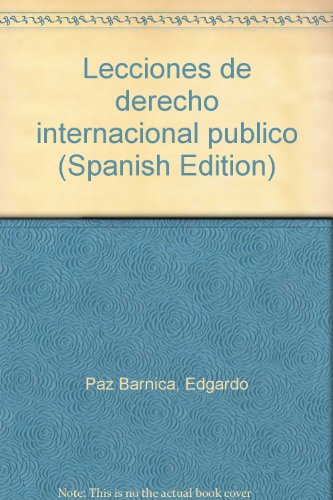 9788472323445: lecciones_de_derecho_internacional_publico