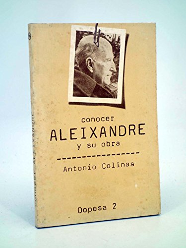 9788472353176: Conocer Vicente Aleixandre y su obra (Coleccin Conocer)