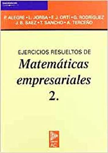 Beispielbild fr Ejercicios Resueltos de Matemticas Empresariales 2. zum Verkauf von Hamelyn