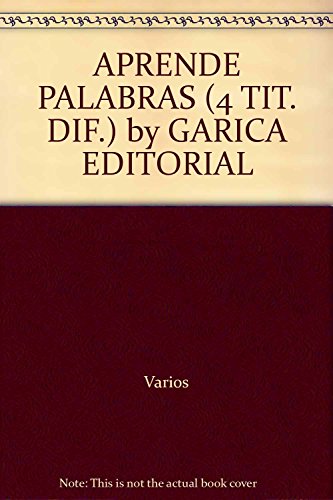 9788472976542: APRENDE PALABRAS (4 TIT. DIF.) by GARICA EDITORIAL