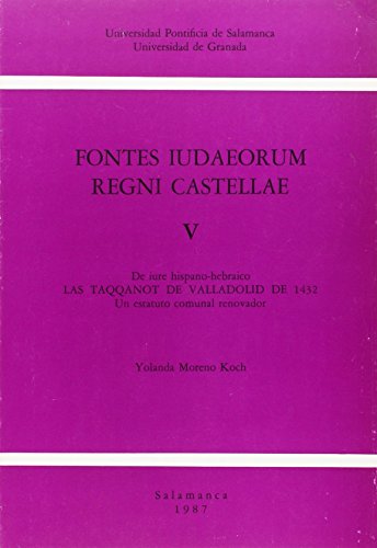 Stock image for Fontes iudaeorum regni castellae V for sale by Zilis Select Books