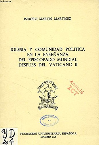 Stock image for Iglesia y comunidad poltica en la enseanza del episcopado mundial despus del Vaticano II. for sale by Librera Antonio Azorn