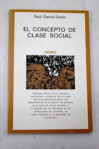 Stock image for CONCEPTO DE CLASE SOCIAL, EL for sale by Librera Circus