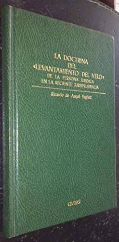 9788473987233: La doctrina del "levantamiento del velo"