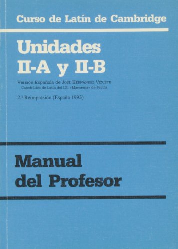 Imagen de archivo de Curso de latin de cambridge libro del profesor unidad i. a la venta por Iridium_Books