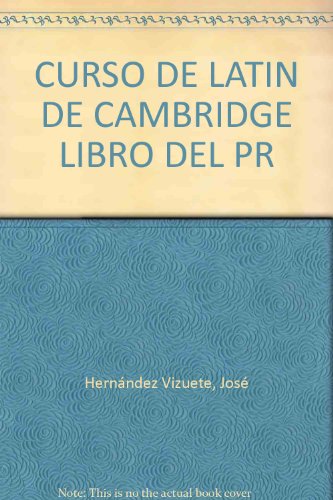 Imagen de archivo de CURSO DE LATIN DE CAMBRIDGE LIBRO DEL PROFESOR UNIDAD I a la venta por Iridium_Books
