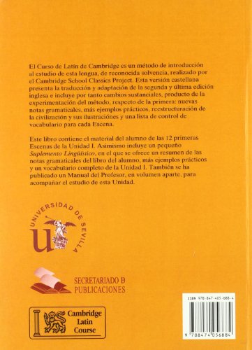 9788474056884: Curso de Latn de Cambridge Libro del Alumno Unidad I: Versin espaola