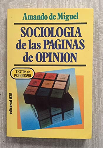 Imagen de archivo de Sociologa de las pginas de opinin . a la venta por Librera Astarloa