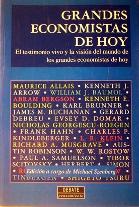 Stock image for Grandes economistas de hoy for sale by Libro Usado BM