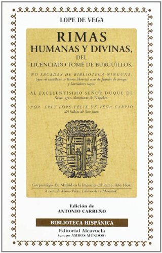 Stock image for RIMAS HUMANAS Y DIVINAS,DEL LICENCIADO TOME DE BURGUILLOS for sale by Iridium_Books