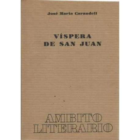 Stock image for Vspera de San Juan. for sale by Librera PRAGA