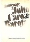 9788474760026: Homenaje a Julio Caro Baroja: 3 (Fuera de Coleccin)