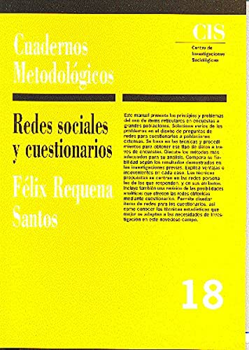 Beispielbild fr REDES SOCIALES Y CUESTIONARIOS. zum Verkauf von KALAMO LIBROS, S.L.