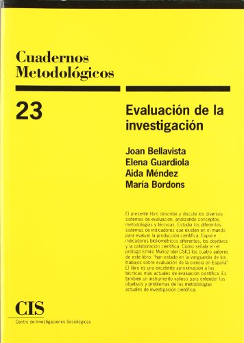 Stock image for EVALUACIN DE LA INVESTIGACIN for sale by Siglo Actual libros