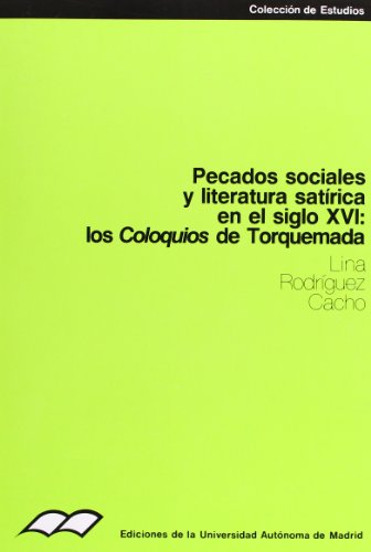 Beispielbild fr PECADOS SOCIALES Y LITERATURA SATIRICA E zum Verkauf von Hiperbook Espaa