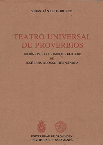 9788474814200: Teatro universal de proverbios (Acta Salmanticensia) (Spanish Edition)