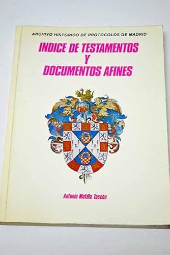 Imagen de archivo de Indice de testamentos y documentos afines (primera serie) (Spanish Edition) a la venta por Iridium_Books