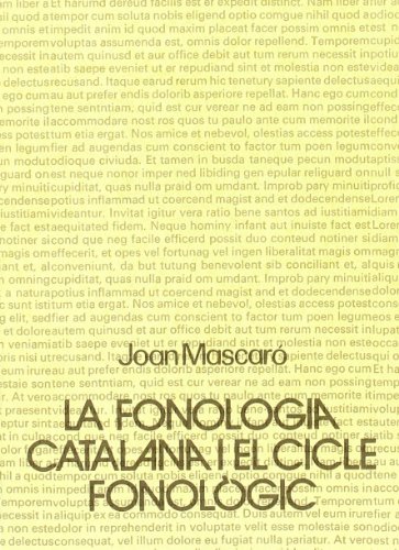 Imagen de archivo de LA FONOLOGIA CATALANA I EL CICLE FONOLOGIC a la venta por Prtico [Portico]