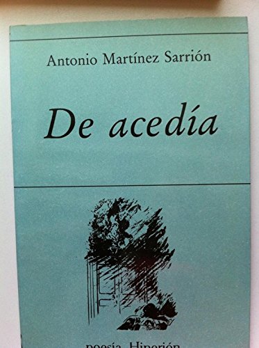 Imagen de archivo de De asedi?a (Poesi?a Hiperio?n) (Spanish Edition) a la venta por Iridium_Books