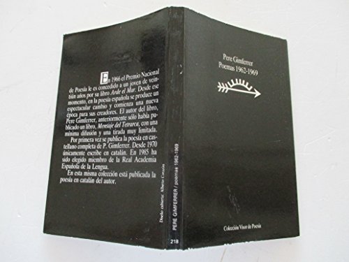 9788475222189: Poemas, 1962-1969 (Coleccin Visor de poesa)