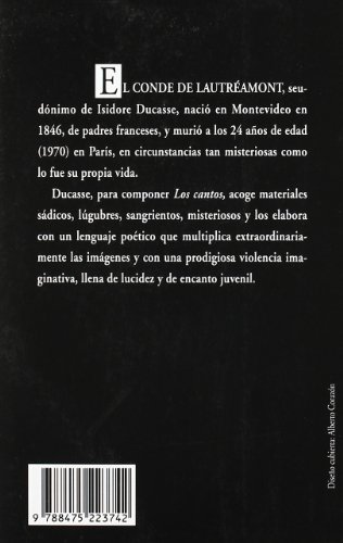 Cantos de Maldoror (9788475223742) by LautrÃ©amont, Conde De