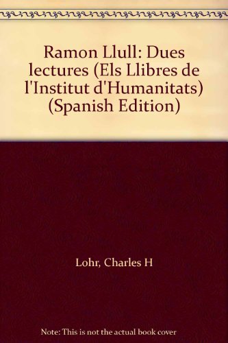 9788475335780: Ramn llull : dues lectures