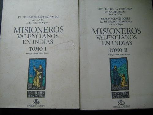 Stock image for MISIONEROS VALENCIANOS EN INDIAS. TOMOS I Y II for sale by Iridium_Books