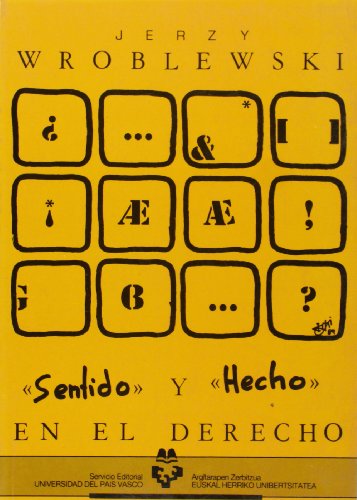 Stock image for Sentido y hecho en el derecho (Spanish Edition) for sale by Iridium_Books