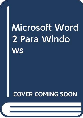 Imagen de archivo de Microsoft Word 2 para Windows a la venta por Hamelyn