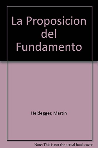 Imagen de archivo de La Proposicion del Fundamento (Spanish Edition) a la venta por Iridium_Books