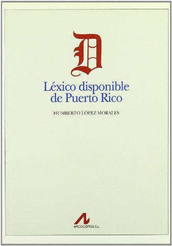 Stock image for LXICO DISPONIBLE DE PUERTO RICO for sale by KALAMO LIBROS, S.L.