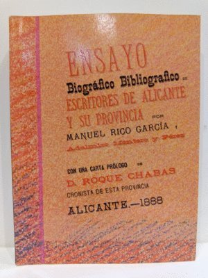 9788476451526: ENSAYO BIOGRFICO DE ESCRITORES DE ALICANTE Y SU PROVINCIA