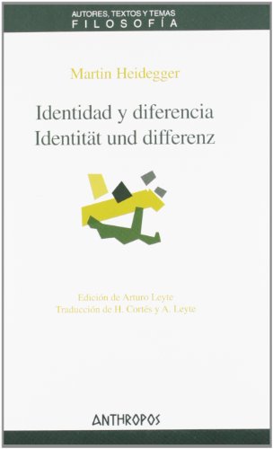Imagen de archivo de Identidad y Diferencia / Identitaet Und Differenz a la venta por Hamelyn