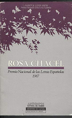 9788476582169: Rosa Chacel: Premio Nacional de las Letras Espaolas 1987