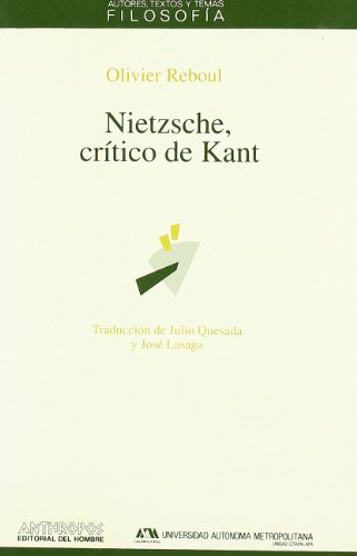 Stock image for NIETZSCHE, CRITICO DE KANT for sale by KALAMO LIBROS, S.L.