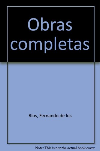 Obras completas 5 vols - Fernando de los Ríos