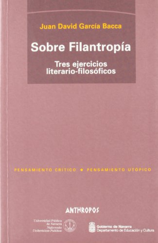 Imagen de archivo de Sobre Filantropa a la venta por Hamelyn