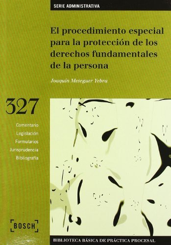 Imagen de archivo de El procedimiento especial para la proteccin de los derechos fundamentales de la persona a la venta por MARCIAL PONS LIBRERO