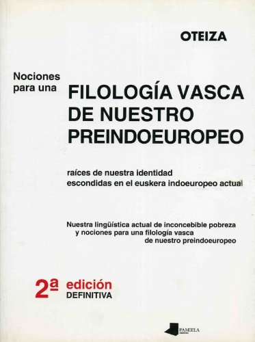 Beispielbild fr Filologia vasca de nuestro preindoeurop zum Verkauf von Iridium_Books