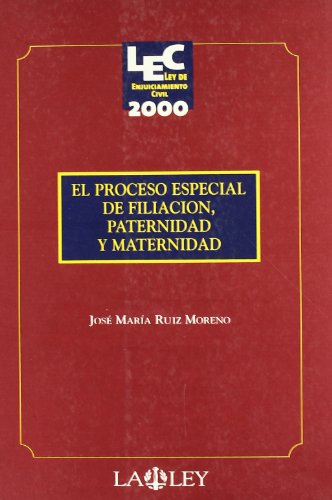 Stock image for El proceso especial de filiacin, paternidad y maternidad for sale by medimops