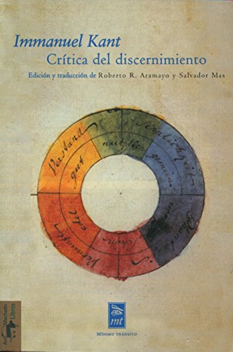 Imagen de archivo de Crtica del discernimiento (con estudio preliminar, notas y bibliografa, cronologa e ndices) a la venta por Librera Prez Galds