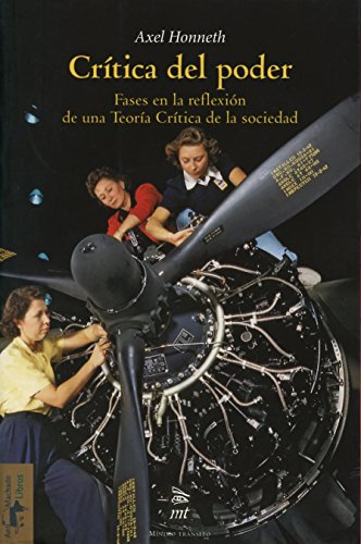 CrÃ­tica del poder: Fases en la reflexiÃ³n de una TeorÃ­a CrÃ­tica de la sociedad (9788477747789) by Honneth, Axel