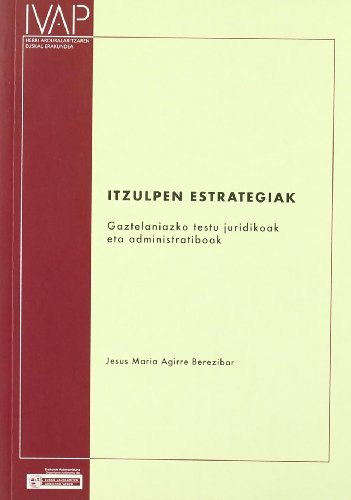 Beispielbild fr Itzulpen estrategiak zum Verkauf von AG Library