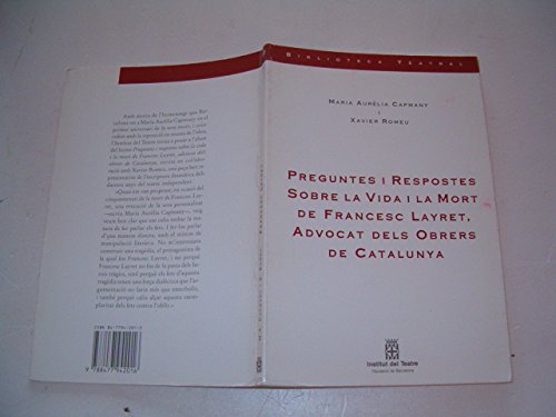 Imagen de archivo de Preguntes I Repostes sobre Vida I Mort F. Layret, Advocat Obrers a la venta por Hamelyn