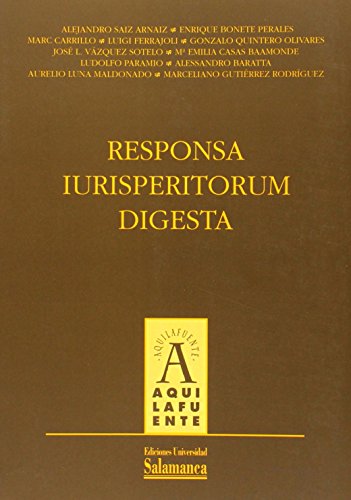 Beispielbild fr Responsa iurisperitorum digesta (Aquilafuente) zum Verkauf von Iridium_Books