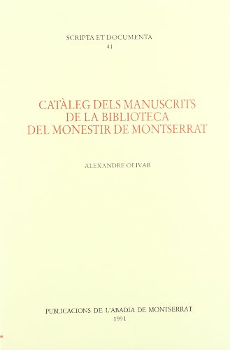 Stock image for CATLEG DELS MANUSCRITS DE LA BIBLIOTECA DEL MONESTIR DE MONTSERRAT. PRIMER SUPL for sale by Librera Circus